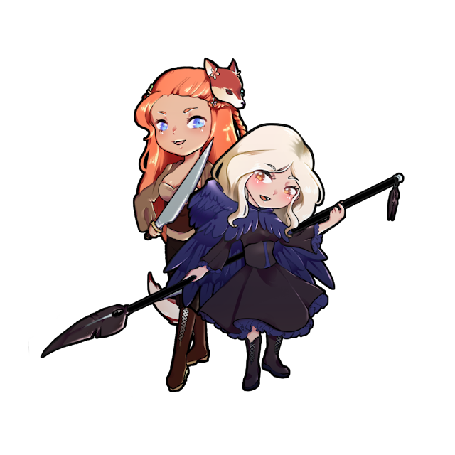 Freya and Chloe from the Keristar writing series currently being written.